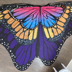 Mini Butterfly wings, for kids ages 1 to 5ish, costume, playtime, birthday, kids gift under 20, Kids yoga, imagination, game, 44 , recital Blue purple