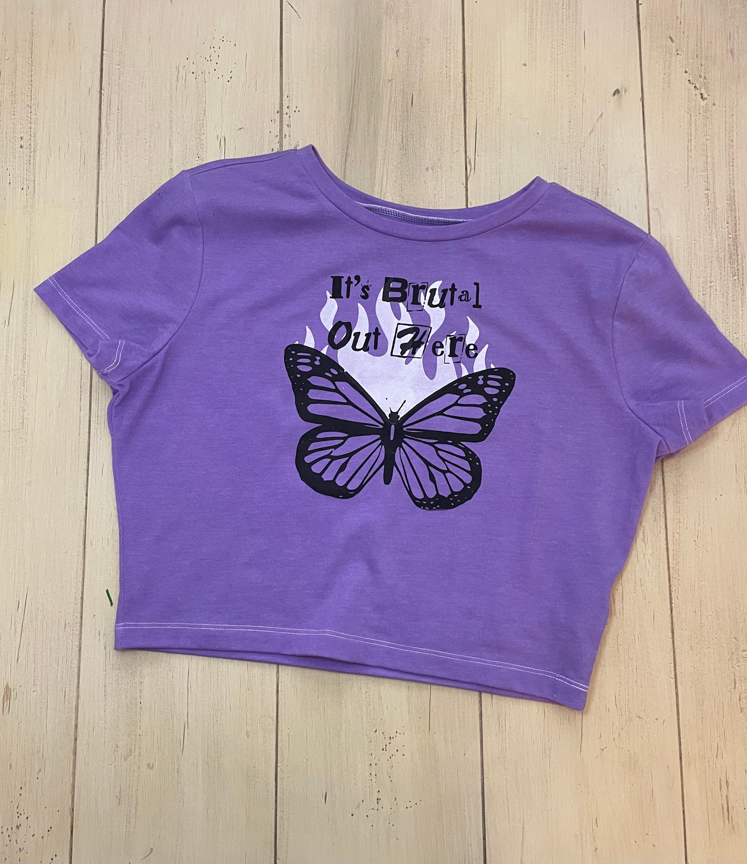 Brutal Butterfly Crop Top Olivia Rodrigo SOUR | Etsy