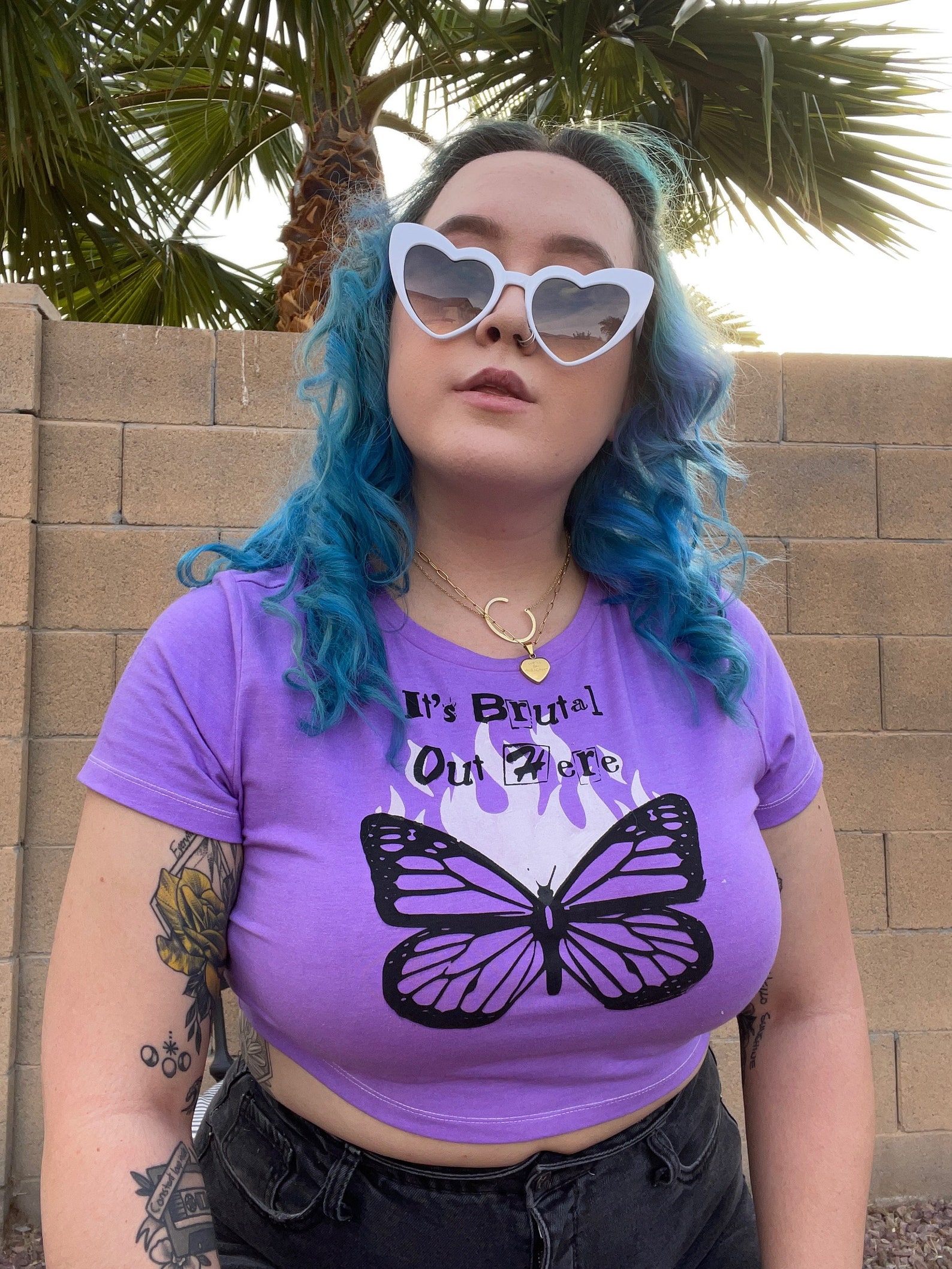 Brutal Butterfly Crop Top Olivia Rodrigo SOUR | Etsy