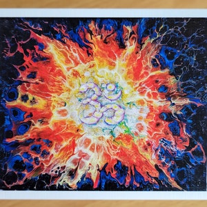 Dipinto indiano Om Art Sun Stampa astratta indiana Folk Yoga Room - Cartello ucraino Decorazione murale, Chakra Poster buddista dell'artista mARTishasea
