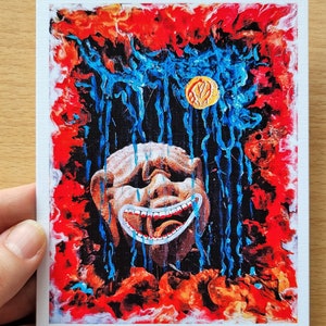 Mexikanische Volkskunst Goldsonne Poster Azteken Lächeln Portrait Ukrainisch Slawische Malerei Psychologisches Gesicht Pop Surreal Dekor vom Künstler mARTishasea