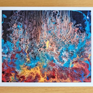 Impresión marítima con pintura oceánica de Storm Art: póster abstracto del mar ucraniano, obra de arte de paisaje marino con nubes tormentosas del artista mARTishasea