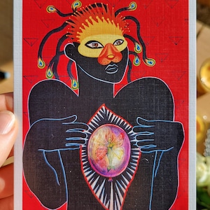 Póster de figura masculina alfa de criatura mítica de arte masculino: león, tú en mi corazón, impresión de fantasía oscura, lowbrow del artista ucraniano mARTishasea