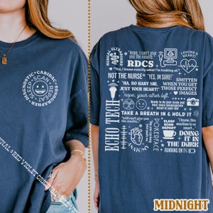 Funny Echo Tech Quote Shirt Radiology Cardiac Sonographer Cute Ultrasound Coworker Gift Comfort Colors® Graphic Tee Back and Front Design