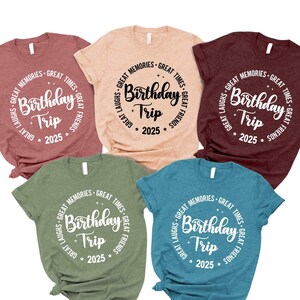 Birthday Trip 2025 Shirts,Birthday Gift,Family Cousin Girls Birthday Vacation Travel Trip Outfit,Birthday Shirt Gift, Travel Buddies Shirt