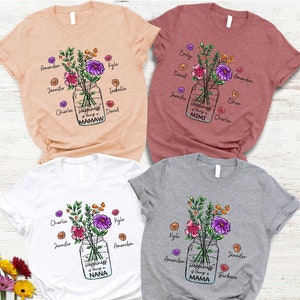 Maglietta regalo per la festa della mamma, regali personalizzati per donna, regalo di Natale per mamma, maglietta personalizzata per mamma nonna nonna, maglietta regalo di compleanno per mamma personalizzata