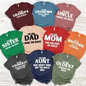 Family Rules Shirts, Custom Family Reunion Gift Shirts, Matching Family Tees Outfits, Gift For Sister, Sibling Shirts, Big Brother Shirt