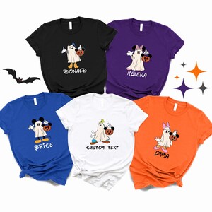 Disney Halloween T-Shirt, Halloween passendes Disney Shirt, Disney Halloween T-Shirt, Mickey Ghost Halloween, Gruselige Saison, Disney Familien Shirts