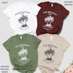 Das Birthday Club Shirt, Strand-Geburtstags-Reise-T-Shirts, 30.40.Geburtstags-Reise-T-Shirts, Geburtstags-Mädchen-Reise-T-Stück, passende Geburtstagsfeier