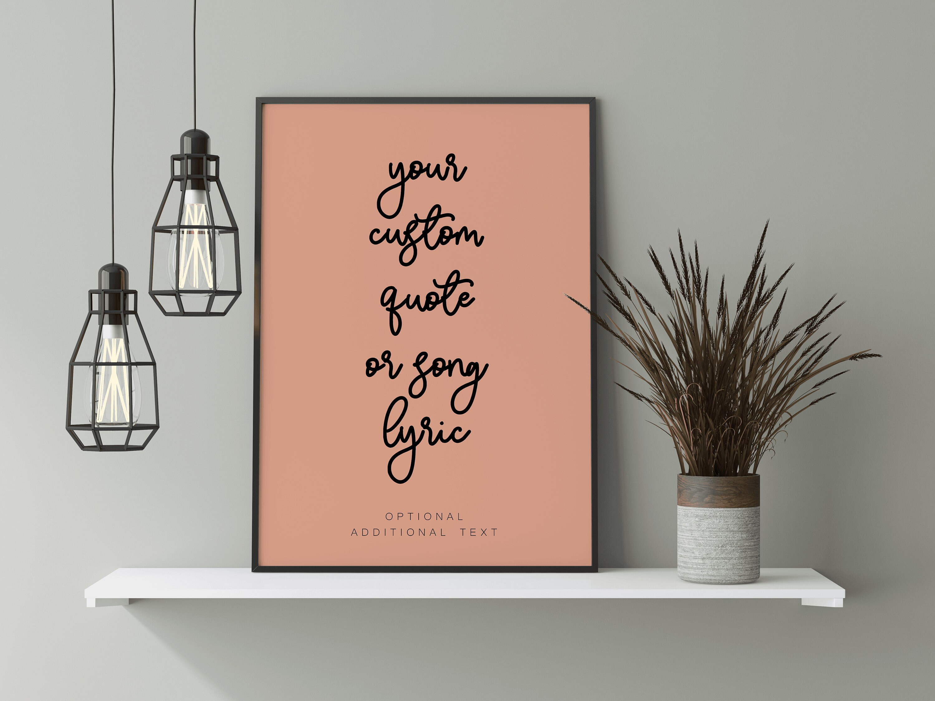 Custom Quote Print Digital Download Wall Art Personalised Text Etsy