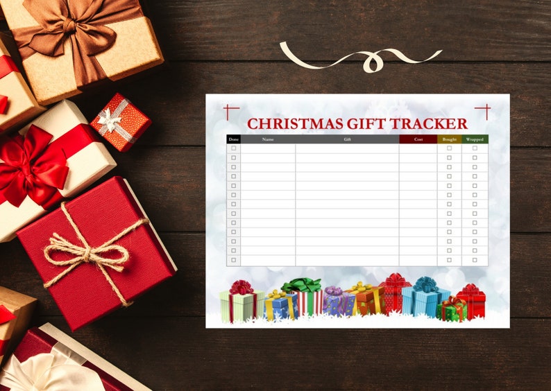 Christmas Checklist, Christmas Gift List, Printable Gift List ...