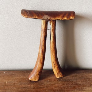 Vintage African Headrest | Hand Carved Wood Headrest | Rustic Tribal Art | Organic Modern Decor | Unique Accent Piece
