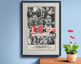 Clerks Poster, American independent black and white buddy comedy film Wall Art