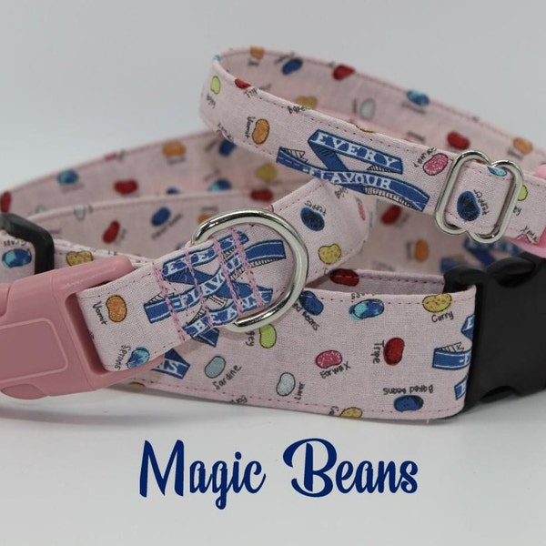 Dog Collar made with Licensed Harry Potter Fabric, Dog Wizard Collar Cat Magic Dog Collar Potter Cat Collar Jellybean Dog Collar Magic  Bean