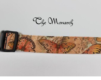 Monarch Butterfly Dog Collar, Moth Dog Collar, Insect Dog Collar Bug, Nature Dog Collar, Butterfly Pretty  Dog Collar, Girl Dog Collar