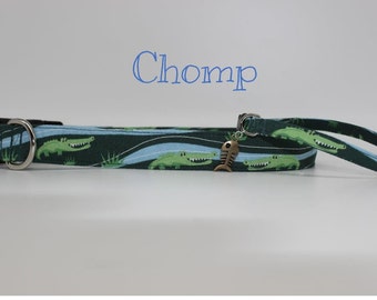 Dog Collar Alligator Cat Collar Gator Dog Collar Water Cat Collar Breakaway Green Dog Collar Nature Cat Collar Charm Animal Dog Collar Cute
