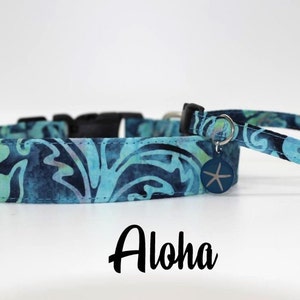 Cat Beach Collar Dog Wave Collar Cat Blue Collar Breakaway Cat Ocean Collar Dog Water Collar Cat Surfer Dog Collar Summer Cat Collar Kitten