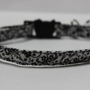 Halloween Cat Collar Monochrome Skeleton Bell Cat Collar Skull Spooky Cat Collar Nightmare Cat Haunted Breakaway Bell Get Before Christmas image 4