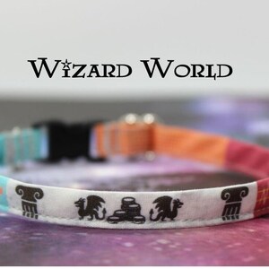 Magic Dragon Cat/Kitten/XS Dog Collar, Wizard Magic Shop Cat Collar, Magical Candy Cat Breakaway Collar Bell Express Train Cat Collar Gift