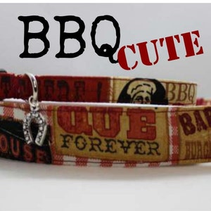 Dog BBQ Collar Cat Picnic Dog Collar Cookout Cat Collar Rustic Dog Collar Foodie Cat Barbeque Collar Dog Charm Summer Cat Collar Breakaway