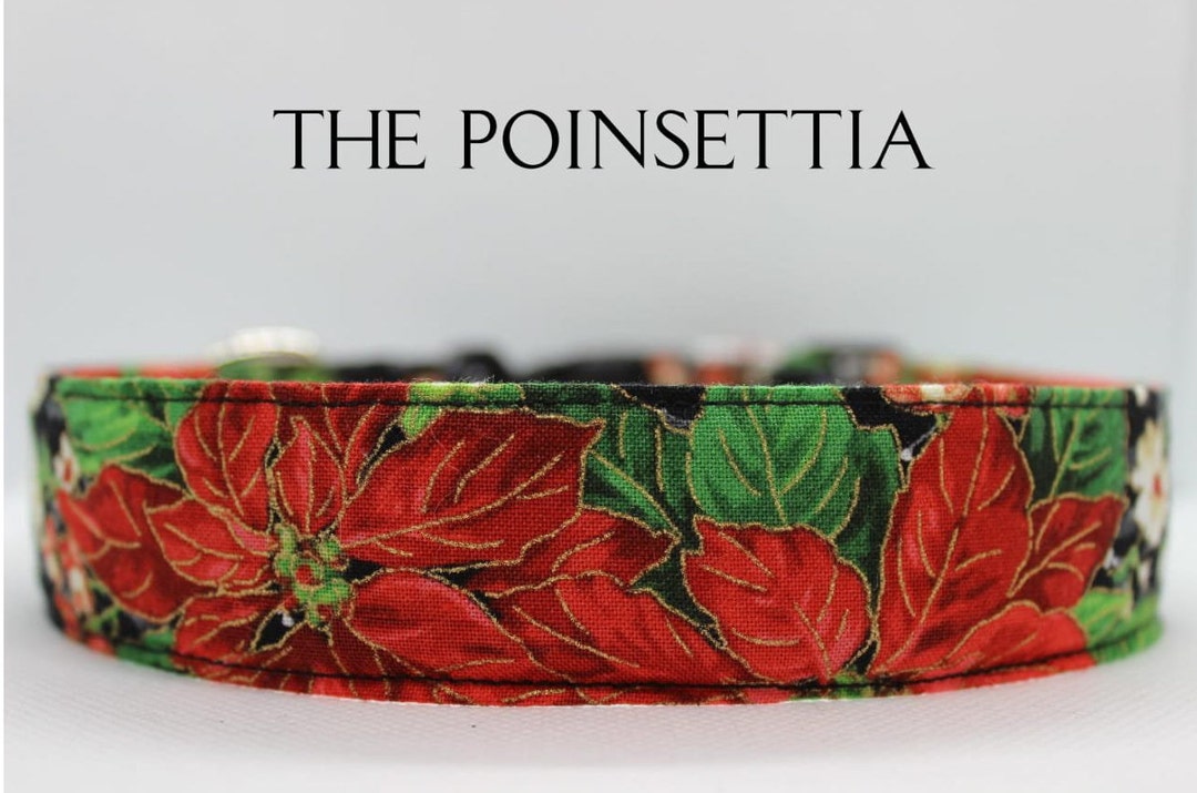 Poinsettia Collar Dog Christmas Cat Collar Dog Holiday Collar Etsy