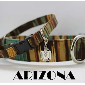 Cat Collar Boho Dog Teal Collar Cat Brown Dog Collar Turquoise Cat