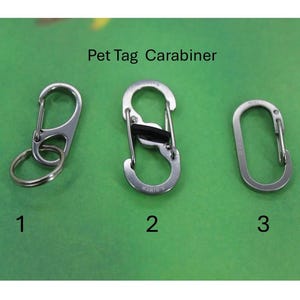 Tag CarabinerTag lock Pet Tag Lock Dog ID Tag Hook Saftey Tag Lock Tag Snap Link Security ID Tag Connector Dog Tag Dog Collar Tag Lock