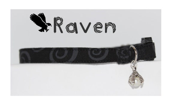 Cat Collar Bird Cat Collar Claw Pearl Cat Collar Kitten Punk Geek Cat Collar Raven Scary Cat Collar Spooky Black Cat Breakaway Talon Charm