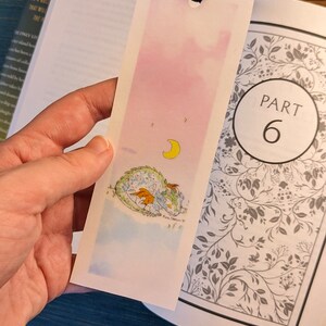 Bookmark, Snoozing Dragon Watercolor Original Painting