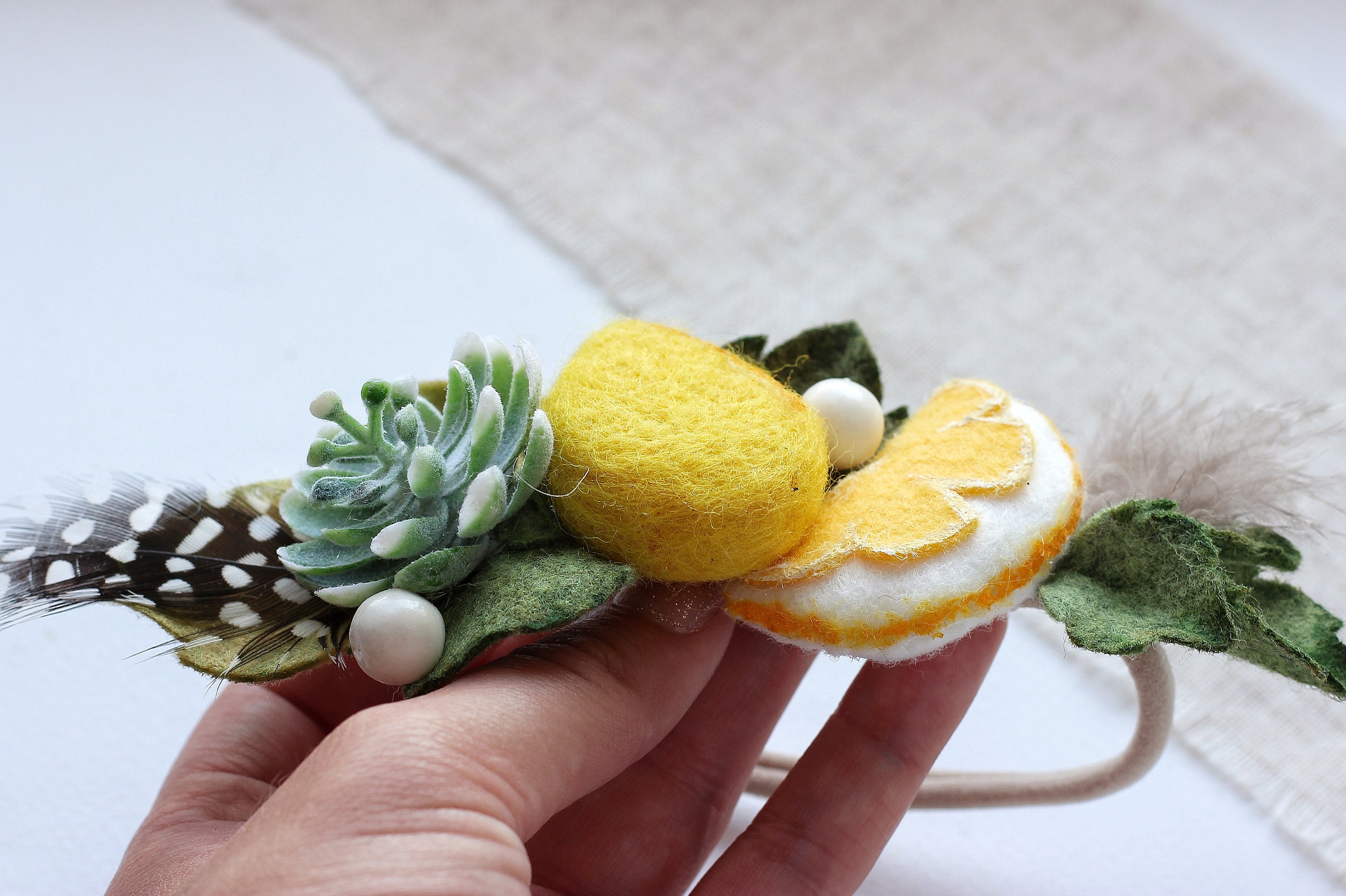 Lemon Baby Headband Kids Hair Accessories Fruit Headpiece Etsy UK