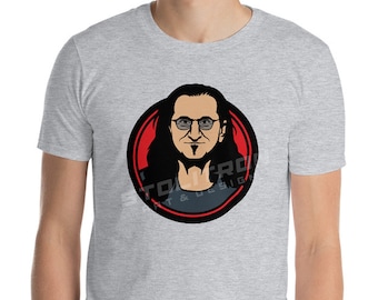 GEDDY LEE Rush Circle Unisex Graphic T-Shirt Shirt Sizes S, M, L, XL, 2X, 3X Tee Rock Music Band Gift