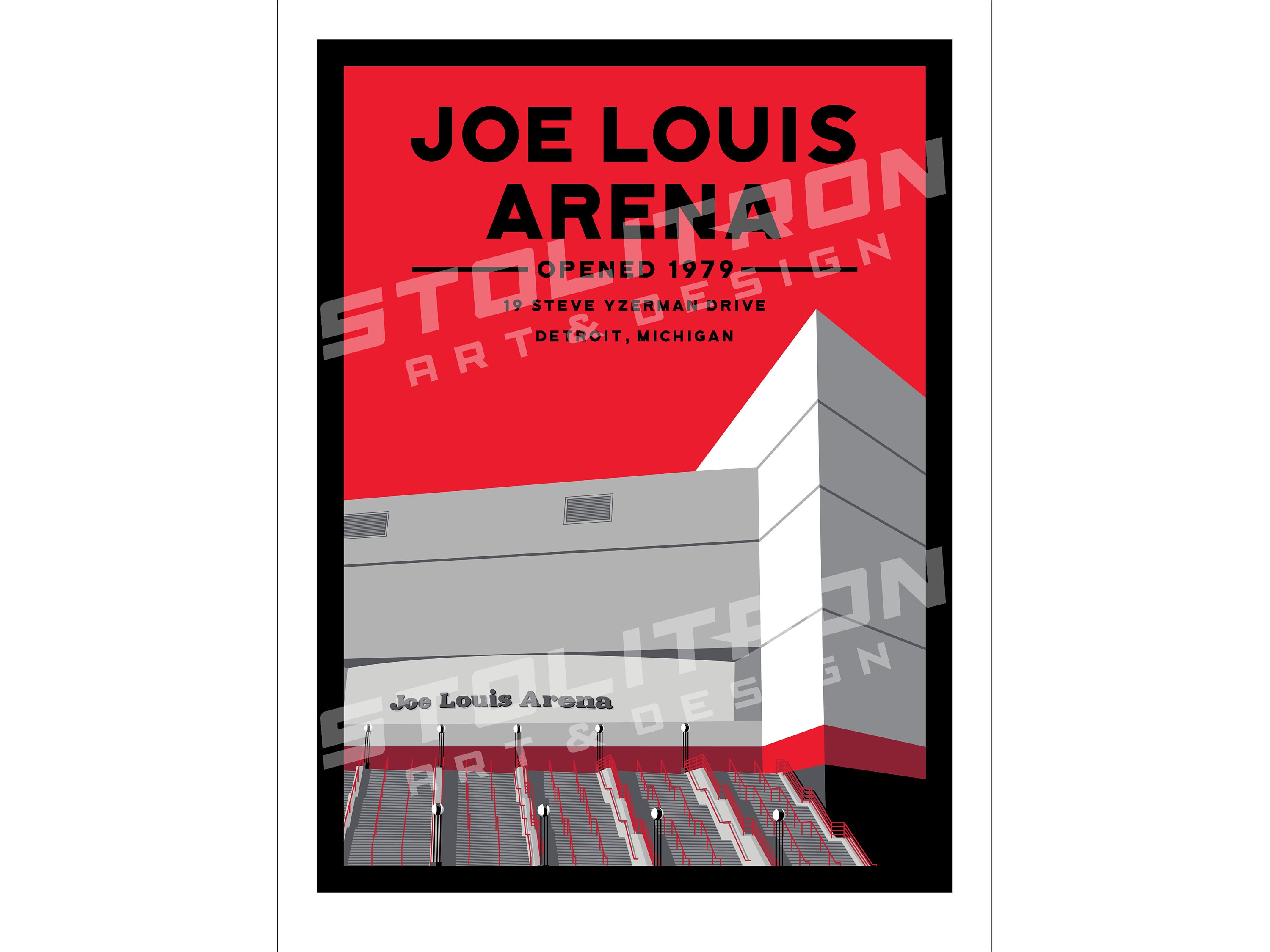 NHL Detroit Red Wings 25-Layer 3-D Wall Art - Joe Louis Arena