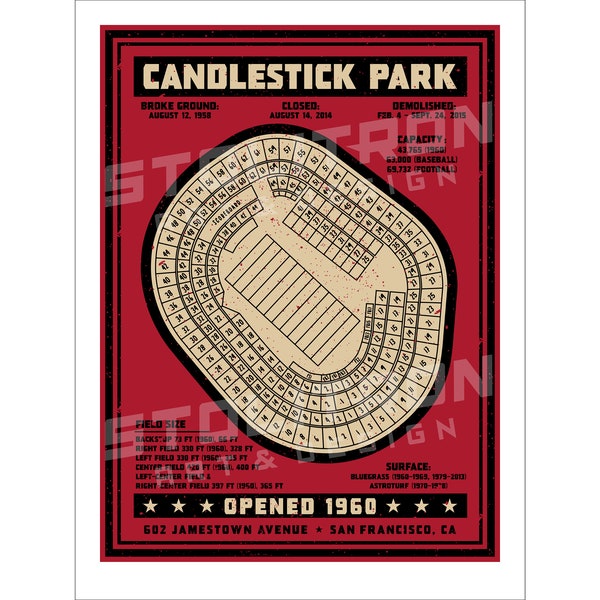 Candlestick Park Etsy