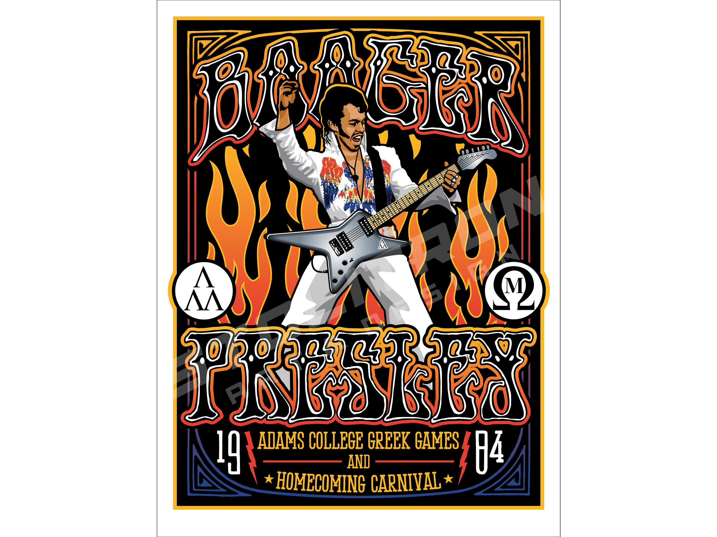 BOOGER PRESLEY Nerds Movie Art Print Poster 18 x 24 inches Adams College Revenge Greek Games Homecoming Carnival