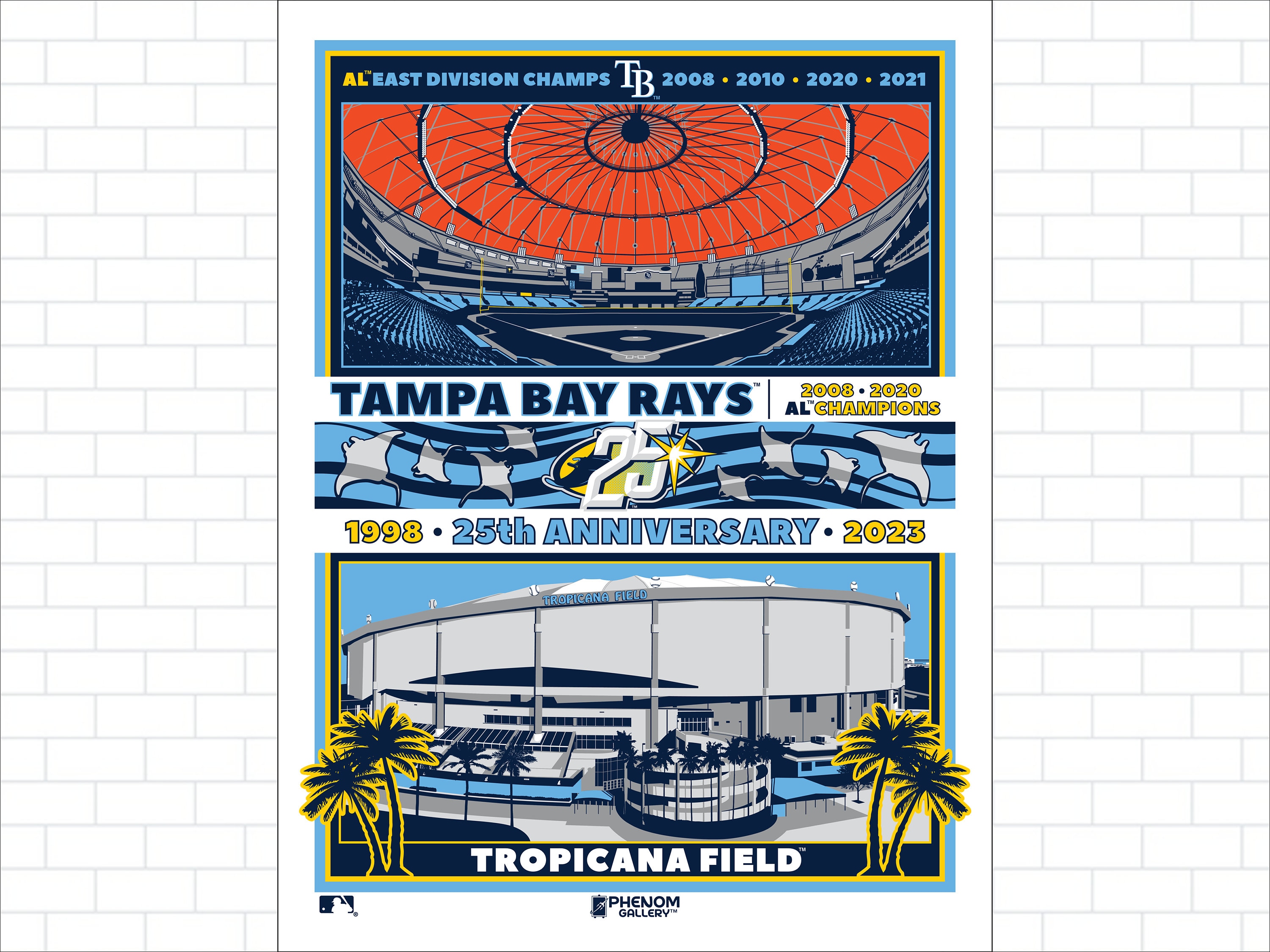 OFFICIALLY LICENSED Tampa Bay Rays 25th Anniversary 1998 
