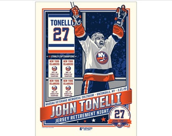 OFFICIALLY LICENSED NY Islanders John Tonelli Number Retirement 18x24 Poster (Artist Proof)