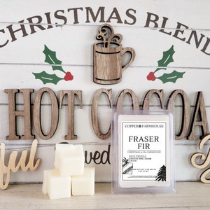 Bayberry + Fir Wreath • Christmas Farmhouse Soy Wax Melts - Farmhouse Soy Wax Melts - Bayberry Wreath Soy Wax Melt - Christmas Fir Wax Melt