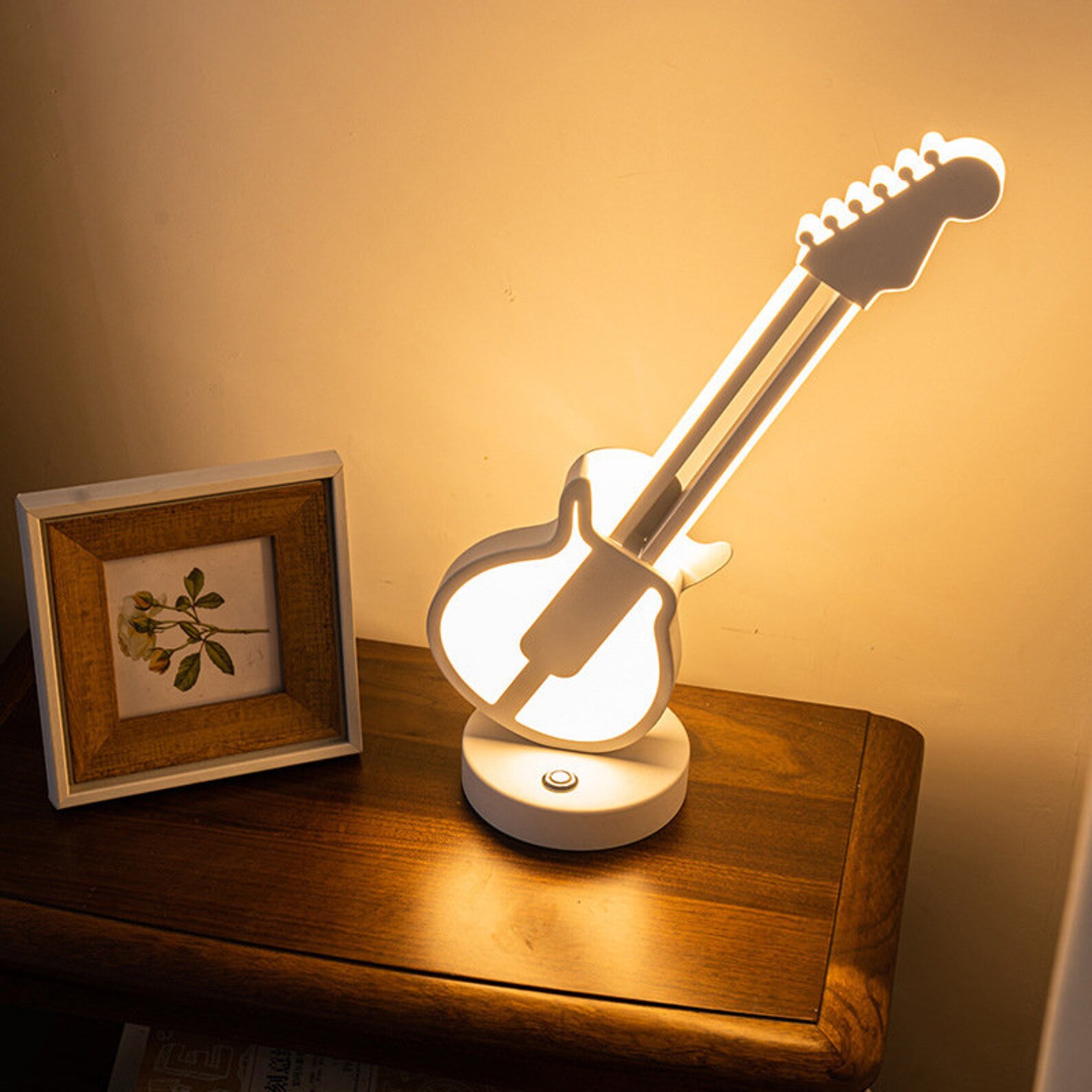 Guitar Lamp Guitar Player Table Lamp Steampunk Guitarist Desk Etsy