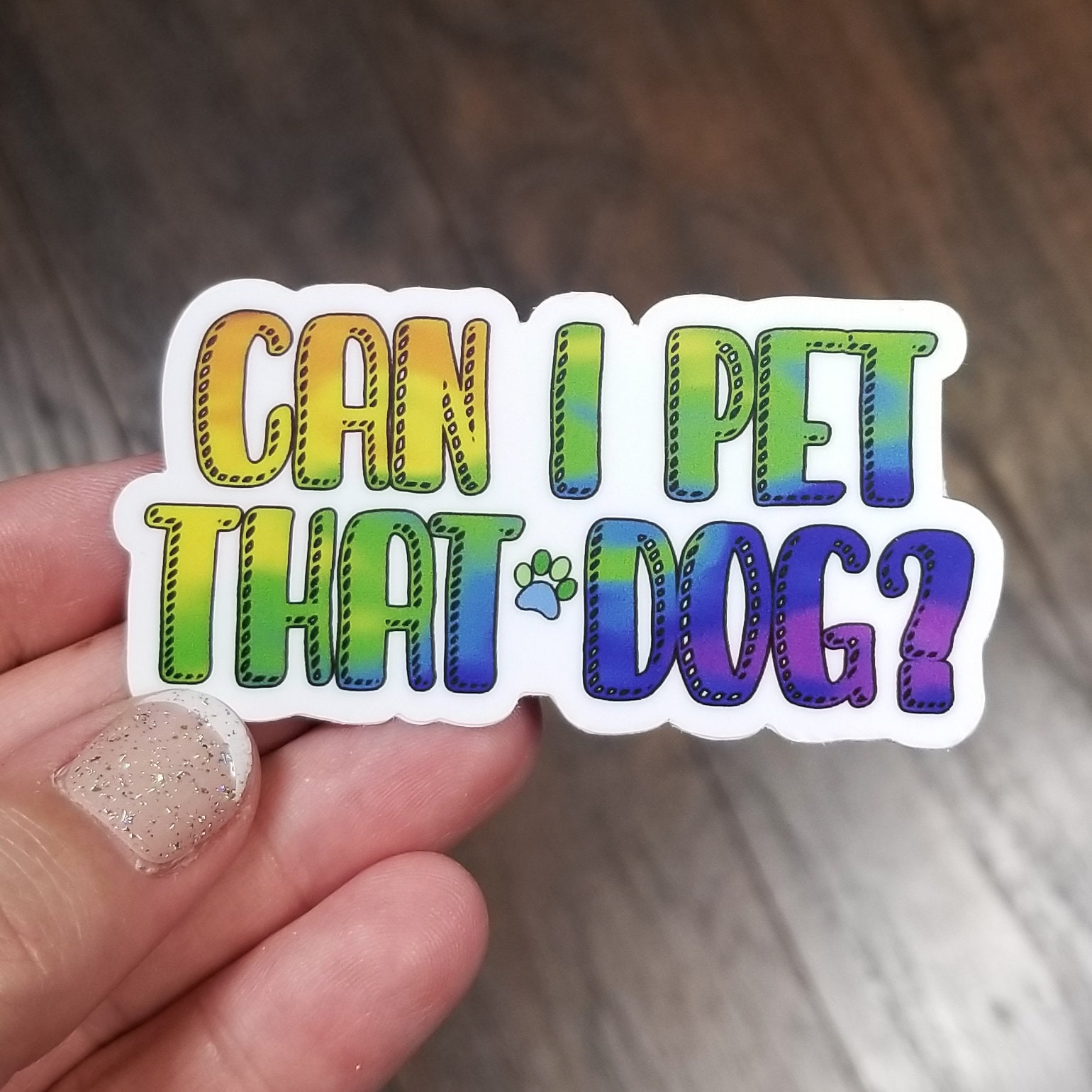 Can I Pet That Dog TikTok Meme Funny Vinyl Sticker v2 Etsy