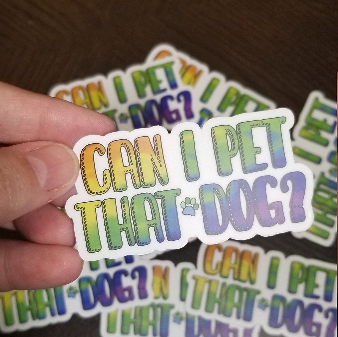 Can I Pet That Dog TikTok Meme Funny Vinyl Sticker v2 Etsy