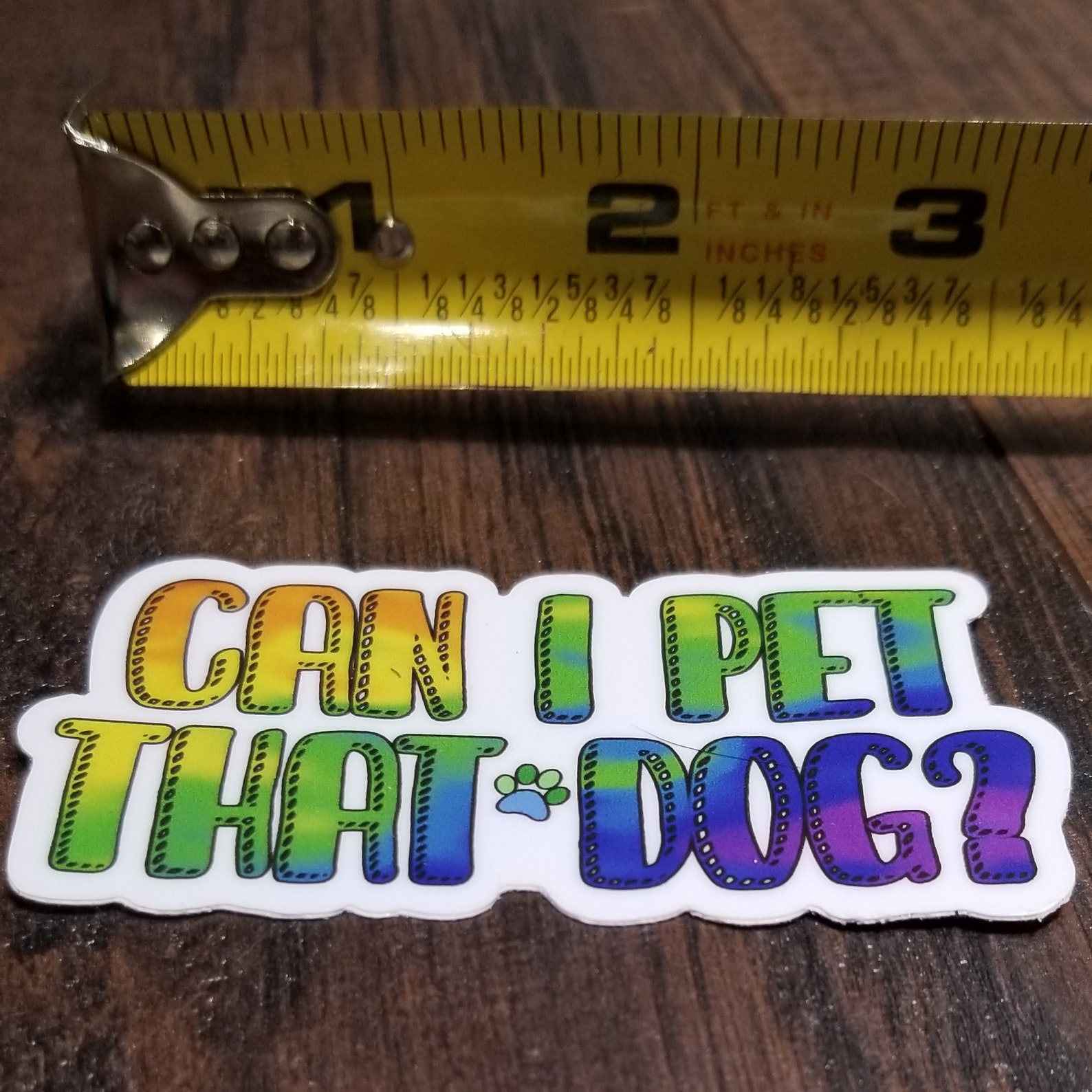 Can I Pet That Dog TikTok Meme Funny Vinyl Sticker v2 Etsy