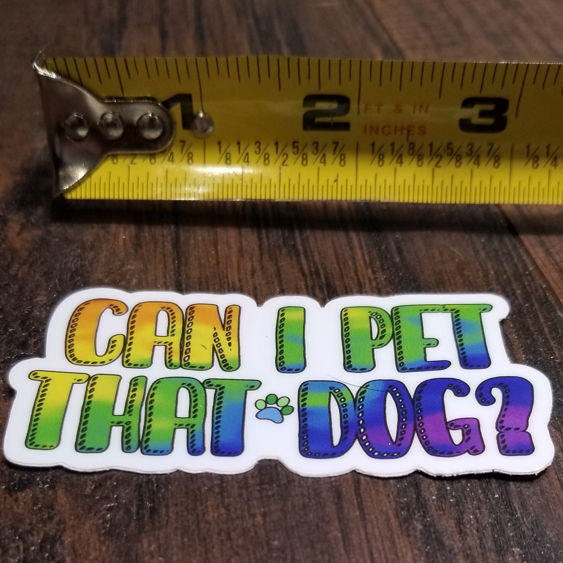Can I Pet That Dog TikTok Meme Funny Vinyl Sticker v2 Etsy