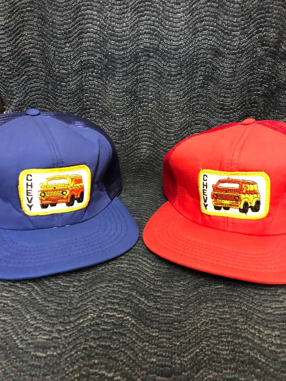 2 Rare Vintage 70s Chevy Van Life Trucker Cap Hat 