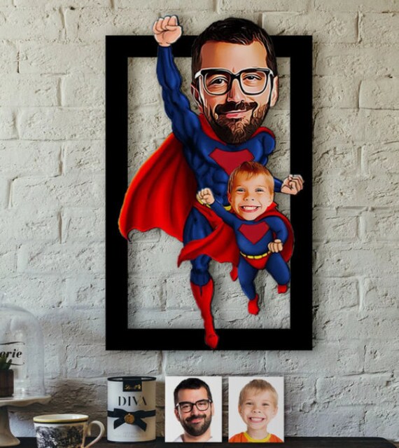 Personalized Cartoon Wooden Wall Art Custom Design Wall Etsy