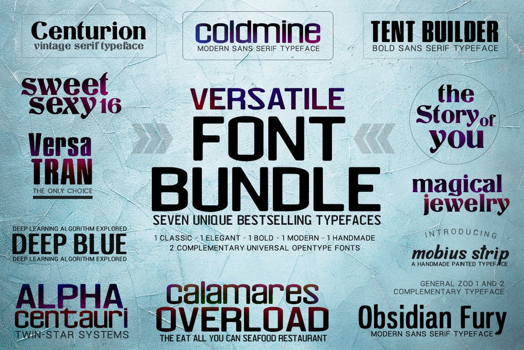 The Versatile Font Bundle Pack INSTANT DOWNLOAD - Etsy