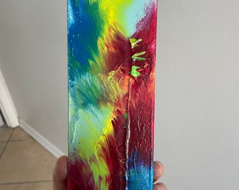 Lava Lamp | 3x9 inch abstract acrylic painting