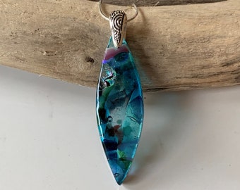 Fused glass pendant