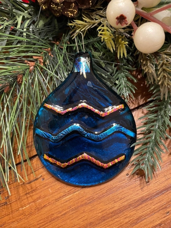 Fused Glass Ornaments Etsy