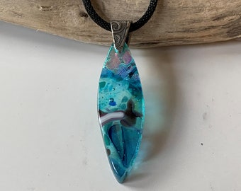 Fused glass pendant