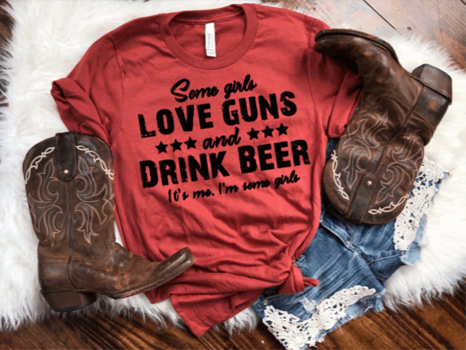Guns and beer / Some girls love tshirt / Some girls love guns Etsy